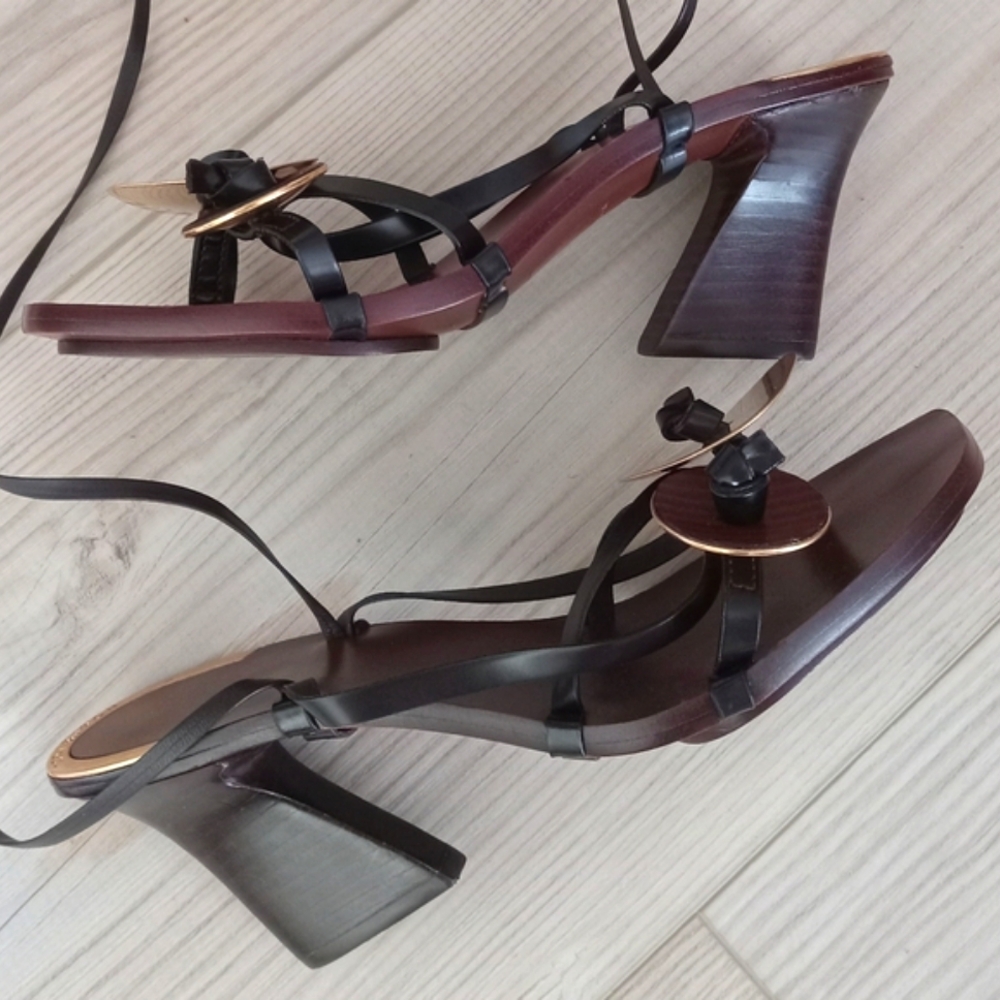 Tory Burch Brown and Gold Sandals - Picture 5 of 13